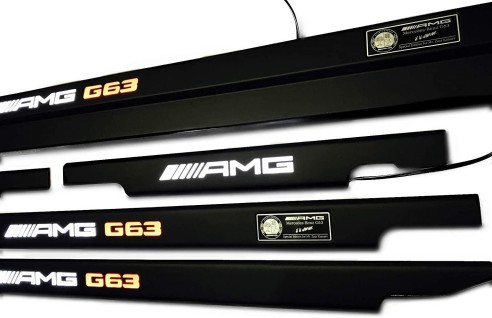 Metallic AMG G63 LED Illuminated Door Sills for Mercedes-Benz G-Class W463