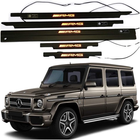 Metallic AMG LED Illuminated Door Sills for Mercedes-Benz W463 G-Class