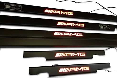 Metallic AMG LED Illuminated Door Sills for Mercedes-Benz W463 G-Class