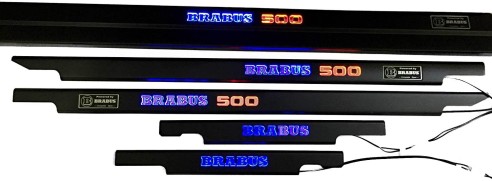 Metallic Brabus 500 LED Illuminated Door Sills for Mercedes-Benz W463