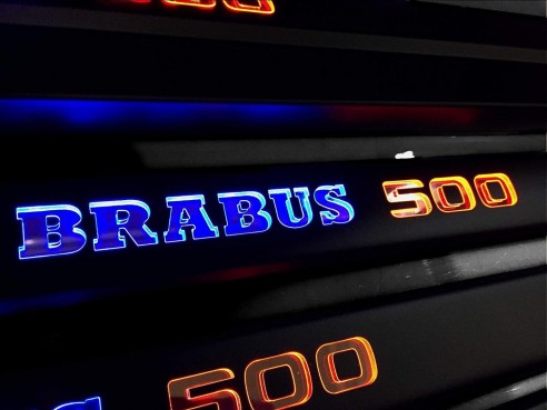 Metallic Brabus 500 LED Illuminated Door Sills for Mercedes-Benz W463