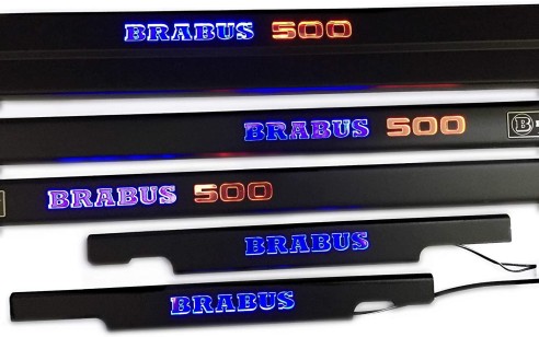 Metallic Brabus 500 LED Illuminated Door Sills for Mercedes-Benz W463