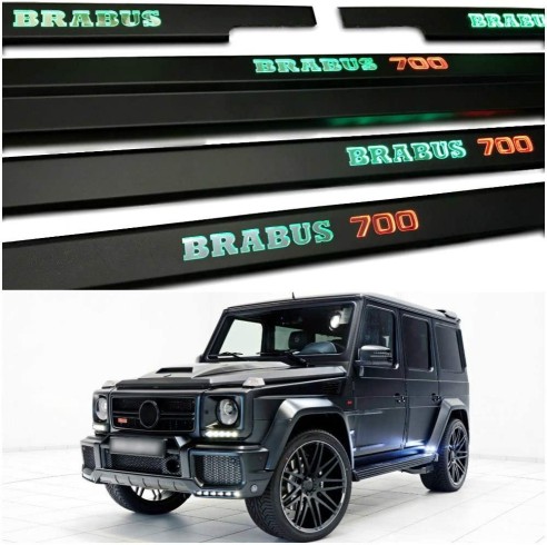 Metallic Brabus 700 LED Illuminated Door Sills for Mercedes-Benz G W463