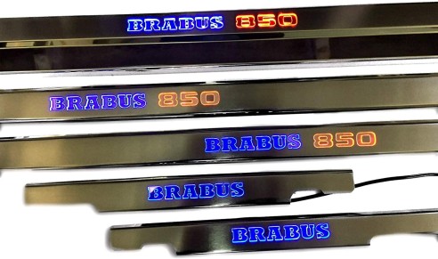 Metallic Brabus 850 LED Illuminated Door Sills for Mercedes-Benz G-Wagon W463