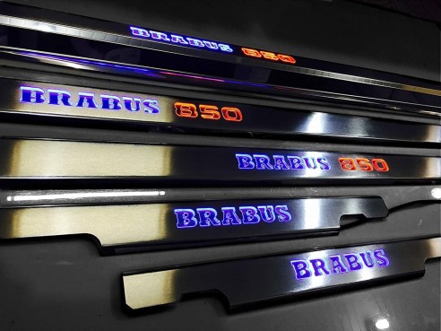 Metallic Brabus 850 LED Illuminated Door Sills for Mercedes-Benz G-Wagon W463