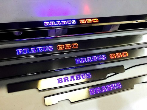 Metallic Brabus 850 LED Illuminated Door Sills for Mercedes-Benz G-Wagon W463