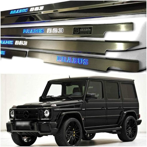 Metallic Brabus B63 LED Illuminated Door Sills for Mercedes-Benz G-Wagon W463 5 pcs