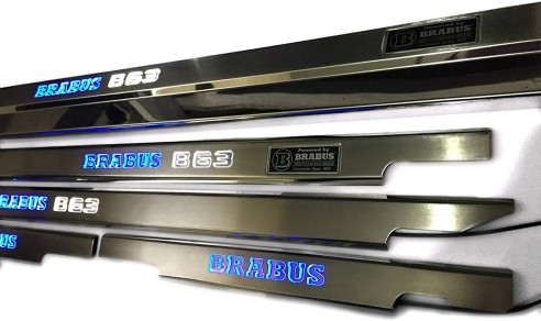 Metallic Brabus B63 LED Illuminated Door Sills for Mercedes-Benz G-Wagon W463 5 pcs