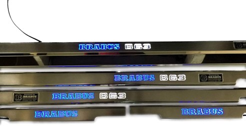 Metallic Brabus B63 LED Illuminated Door Sills for Mercedes-Benz G-Wagon W463 5 pcs