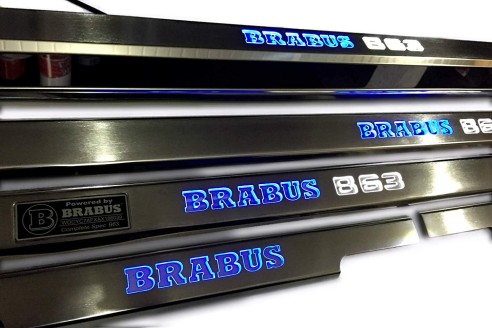 Metallic Brabus B63 LED Illuminated Door Sills for Mercedes-Benz G-Wagon W463 5 pcs