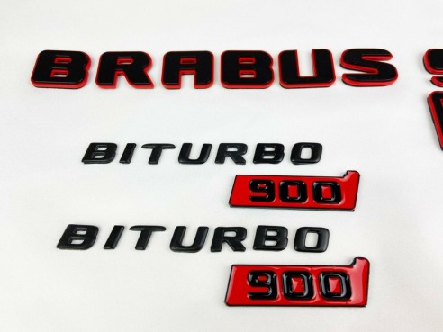 Metallic Brabus Rocket G900 style emblem badges set for Mercedes-Benz W463A W464 G-Class