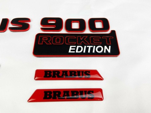 Metallic Brabus Rocket G900 style emblem badges set for Mercedes-Benz W463A W464 G-Class