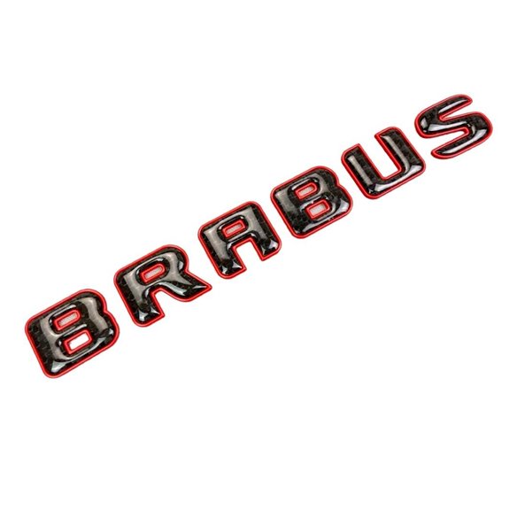 Brabus ROCKET style emblem logo red metallic with carbon for Mercedes-Benz W463A W464 G-Class