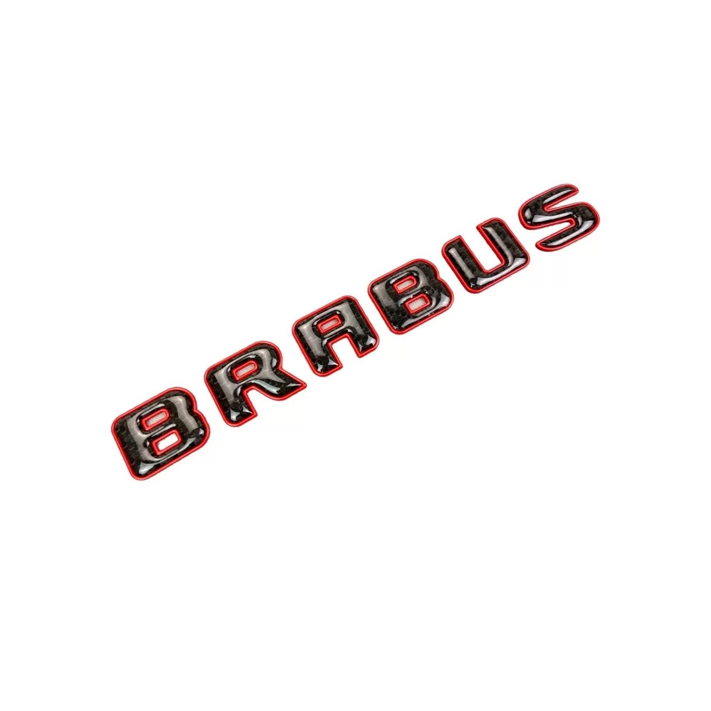 Brabus ROCKET style emblem logo red metallic with carbon for Mercedes-Benz W463A W464 G-Class