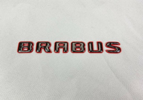 Brabus ROCKET style emblem logo red metallic with carbon for Mercedes-Benz W463A W464 G-Class