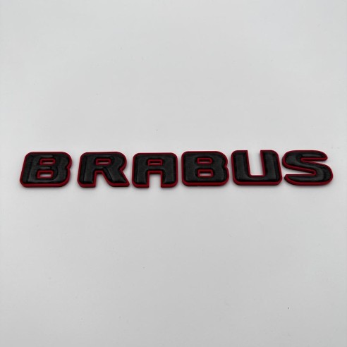 Brabus ROCKET style emblem logo red metallic with carbon for Mercedes-Benz W463A W464 G-Class