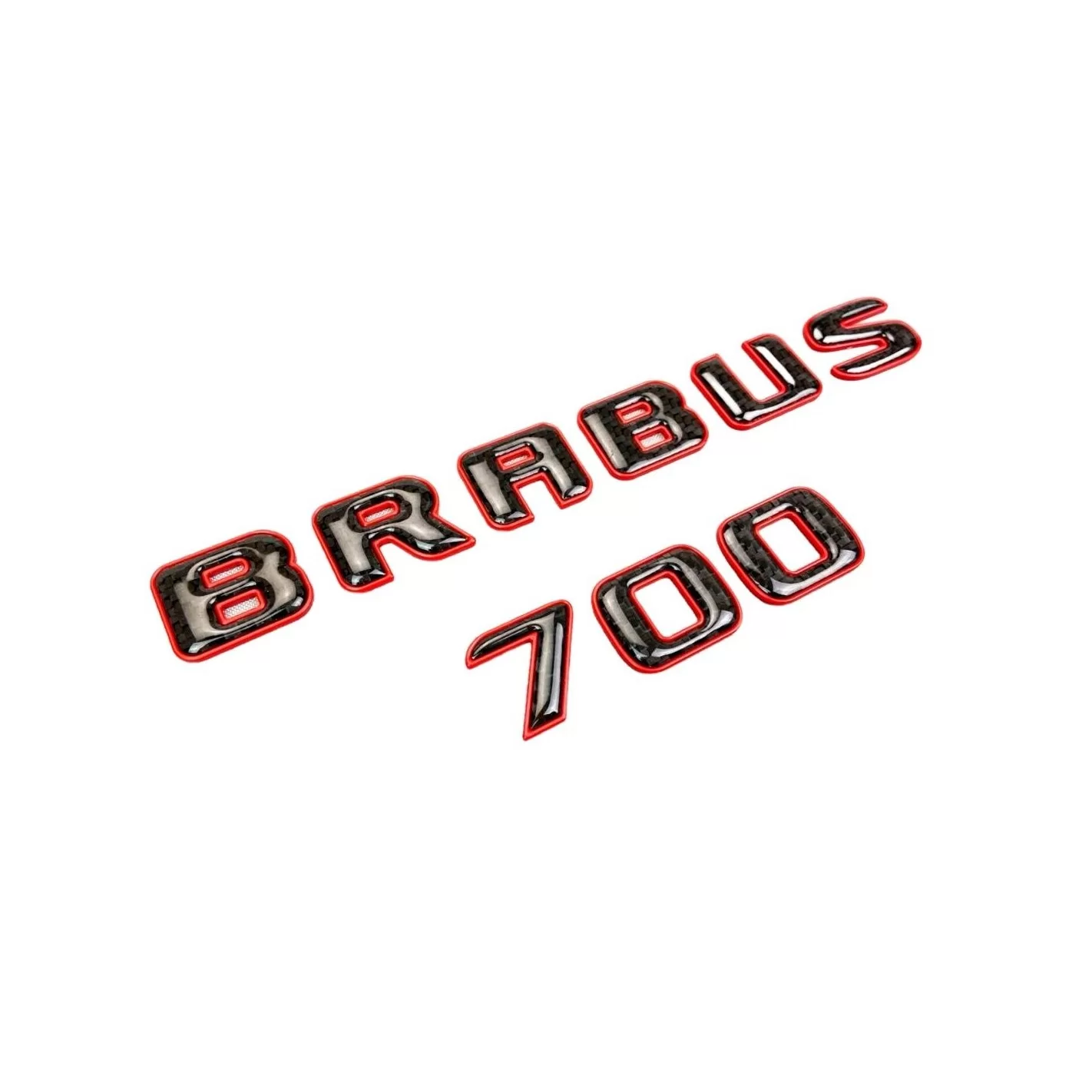 Brabus 700 emblem logo red metallic with carbon for Mercedes-Benz W463A W464 G-Class