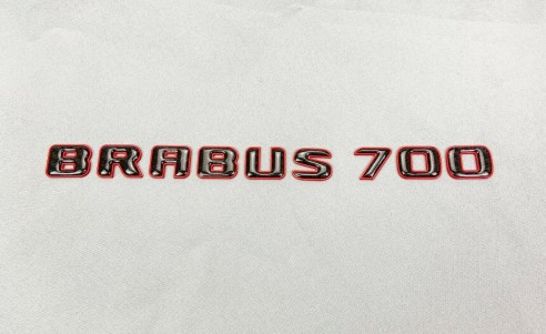 Brabus 700 emblem logo red metallic with carbon for Mercedes-Benz W463A W464 G-Class