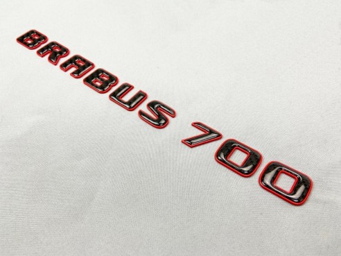 Brabus 700 emblem logo red metallic with carbon for Mercedes-Benz W463A W464 G-Class