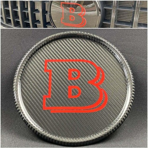 Carbon fiber Brabus front grille badge for Mercedes-Benz G-Wagon G-Class W463a W464