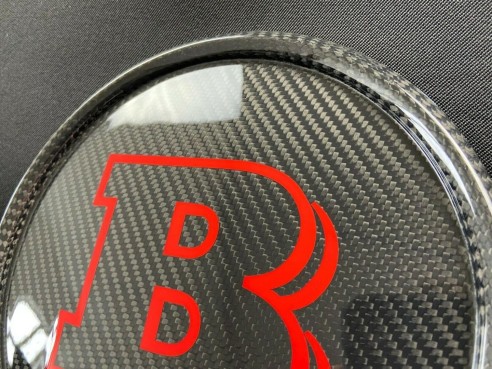 Carbon fiber Brabus front grille badge for Mercedes-Benz G-Wagon G-Class W463a W464