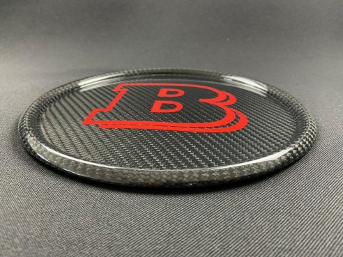 Carbon fiber Brabus front grille badge for Mercedes-Benz G-Wagon G-Class W463a W464