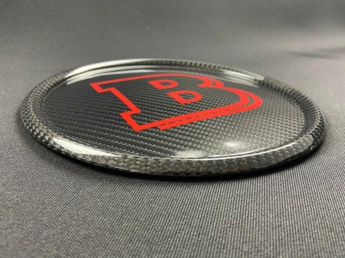 Carbon fiber Brabus front grille badge for Mercedes-Benz G-Wagon G-Class W463a W464