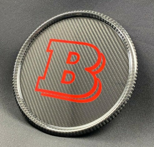 Carbon fiber Brabus front grille badge for Mercedes-Benz G-Wagon G-Class W463a W464