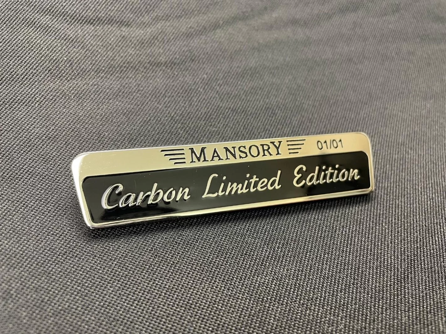 Chrome mansory carbon limited edition badge emblem 1pc