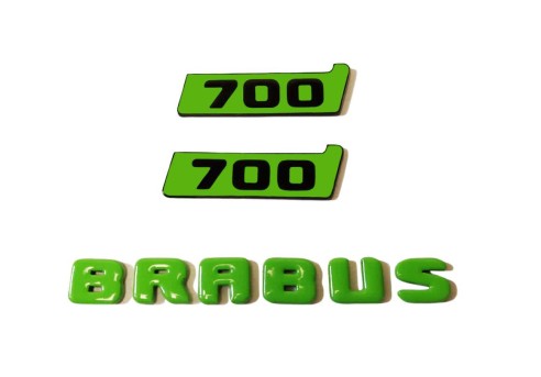 Metallic Brabus Biturbo 700 green fenders emblem logo badges for Mercedes-Benz W463A W464 G-Class