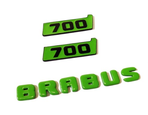 Metallic Brabus Biturbo 700 green fenders emblem logo badges for Mercedes-Benz W463A W464 G-Class