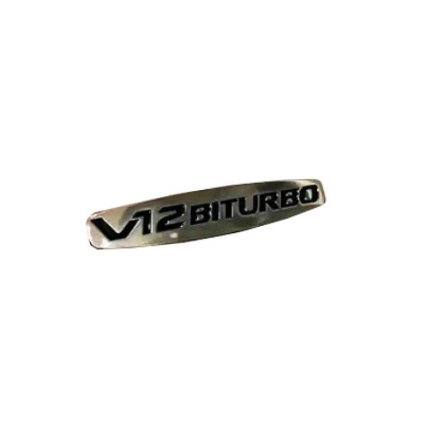 Metallic V12 biturbo seats emblems badges logos set for Mercedes-Benz W463A W464 G-Class