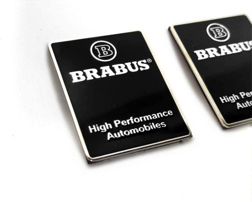 Metallic logo Brabus High Performance for interior pillars for Mercedes-Benz W463A W464 G-Class