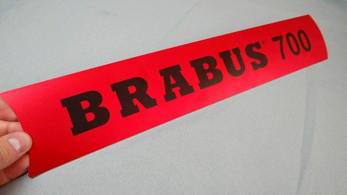 Brabus 700 engine cover red badge emblem sticker for Mercedes-Benz W463