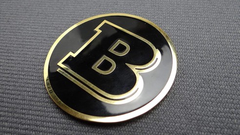 Brabus style hood scoop bonnet unique golden badge logo emblem for Mercedes-Benz W463 G-class 57mm