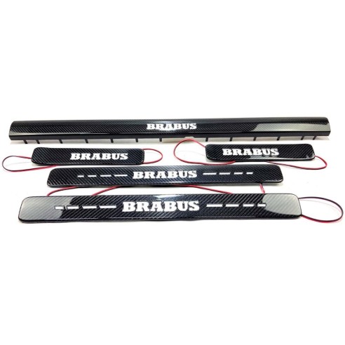 Carbon fiber LED Illuminated Brabus Door Sills 5 pcs for Mercedes-Benz W463A W464 G-Class