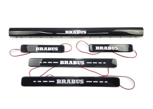 Carbon fiber LED Illuminated Brabus Door Sills 5 pcs for Mercedes-Benz W463A W464 G-Class