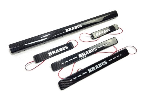 Carbon fiber LED Illuminated Brabus Door Sills 5 pcs for Mercedes-Benz W463A W464 G-Class