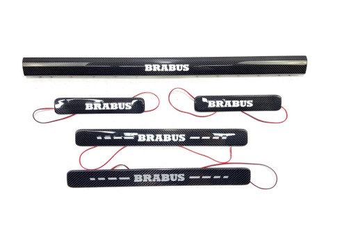 Carbon fiber LED Illuminated Brabus Door Sills 5 pcs for Mercedes-Benz W463A W464 G-Class