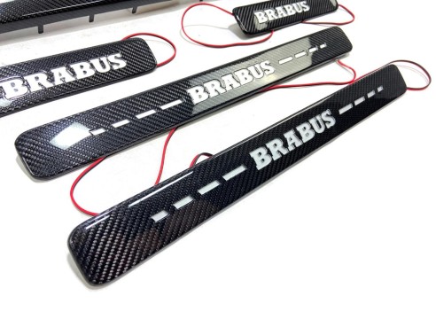 Carbon fiber LED Illuminated Brabus Door Sills 5 pcs for Mercedes-Benz W463A W464 G-Class