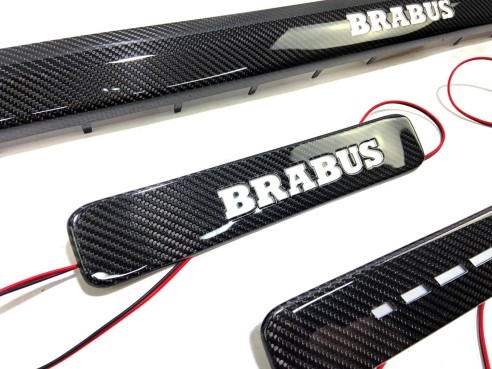 Carbon fiber LED Illuminated Brabus Door Sills 5 pcs for Mercedes-Benz W463A W464 G-Class