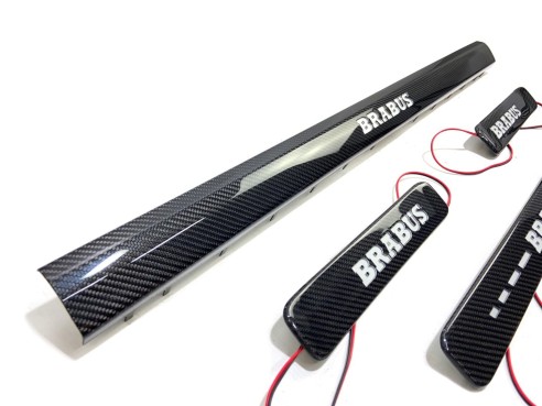 Carbon fiber LED Illuminated Brabus Door Sills 5 pcs for Mercedes-Benz W463A W464 G-Class