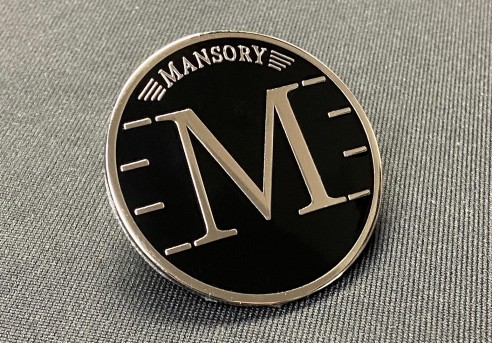 Metallic Mansory style exterior logo badge 58mm