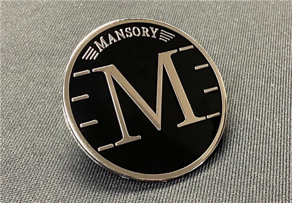 Metallic Mansory style exterior logo badge 58mm