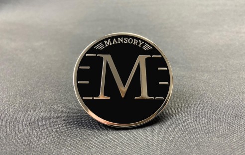 Metallic Mansory style exterior logo badge 58mm