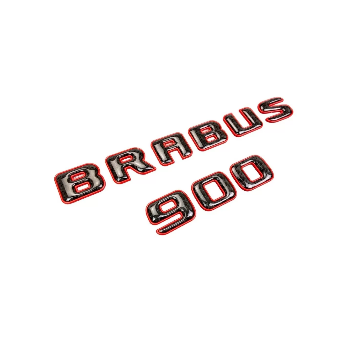 Brabus 900 emblem logo red metallic with carbon for Mercedes-Benz W463A W464 G-Class