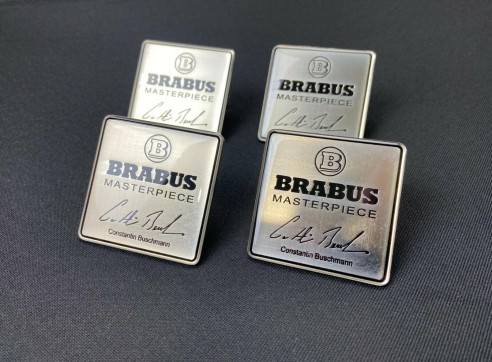 Metallic Brabus Masterpiece Constantin Buschmann seats emblem for Mercedes-Benz W463A W464 G-Class