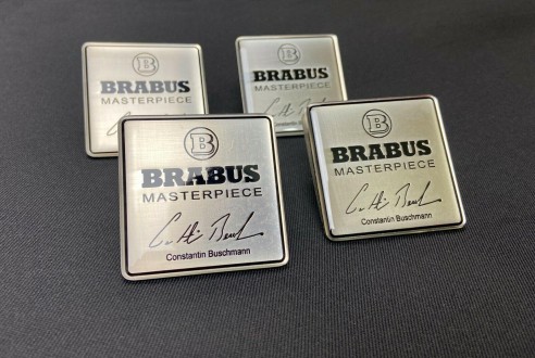 Metallic Brabus Masterpiece Constantin Buschmann seats emblem for Mercedes-Benz W463A W464 G-Class