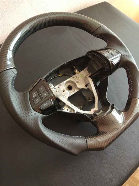 Mitsubishi Lancer X Steering Wheel Carbon Leather