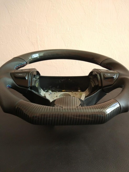 Mitsubishi Lancer X Steering Wheel Carbon Leather